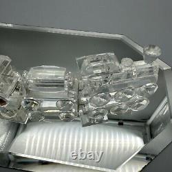 Ensemble de train en cristal Swarovski Locomotion de 5 pièces sur piste miroir