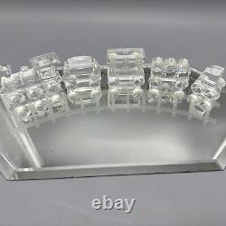Ensemble de train en cristal Swarovski Locomotion de 5 pièces sur piste miroir