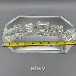 Ensemble de train en cristal Swarovski Locomotion de 5 pièces sur piste miroir