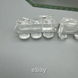 Ensemble de train en cristal Swarovski Locomotion de 5 pièces sur piste miroir