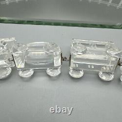 Ensemble de train en cristal Swarovski Locomotion de 5 pièces sur piste miroir