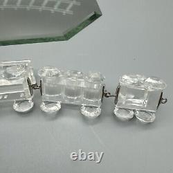 Ensemble de train en cristal Swarovski Locomotion de 5 pièces sur piste miroir