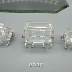 Ensemble de train en cristal Swarovski Locomotion de 5 pièces sur piste miroir