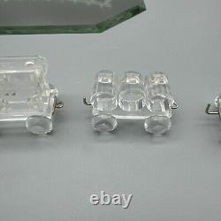 Ensemble de train en cristal Swarovski Locomotion de 5 pièces sur piste miroir