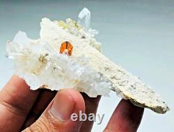 Excellente Brookite avec des cristaux de quartz complets, belle pièce de collection