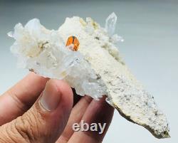 Excellente Brookite avec des cristaux de quartz complets, belle pièce de collection