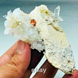 Excellente Brookite avec des cristaux de quartz complets, belle pièce de collection