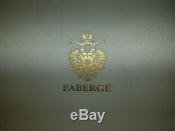 Fabergé Cristal Vin Gobelets. 4 Pièces Set. Nouveau Avec La Boîte