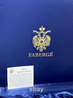 Faberge Imperial Collection Crystal Bowl Center Pièce Nouveau Rare Cut Vintage