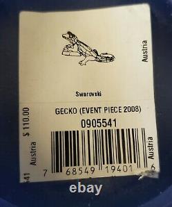 Figurine Swarovski Crystal Gecko 2008 Event Piece #905541 Avec Box