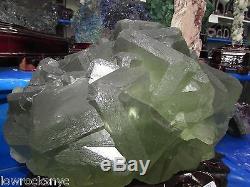Fluorite Octogonale Vert Foncé Minéral 16 Kgs = 35lbs Pièce De Collecteur