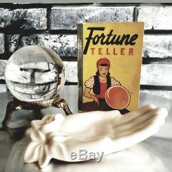 Fortune Teller Collection Mystic Mini Livre 1938 Crystal Ball Stand Main 4 Pièces