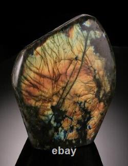 Grande pièce accrocheuse de labradorite éclatante