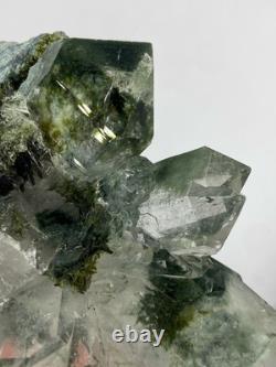 Groupe de Quartz Himalayen Clair Inclus d'Épidote ! Voir la vidéo