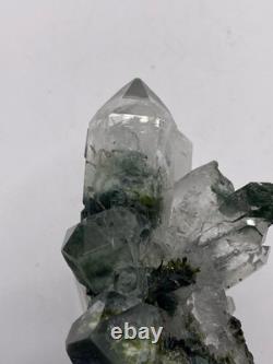 Groupe de Quartz Himalayen Clair Inclus d'Épidote ! Voir la vidéo