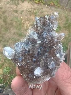 Herkimer ? Perchers On ? Plaque de Druze Fumée (Pièce Rare) Minéralogiste Direct