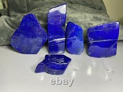 Lapis Lazuli Grade Aaa Formulaires Gratuits De Qualité Bourdonné Vente En Gros 4.6kg 05 Pieces Lot