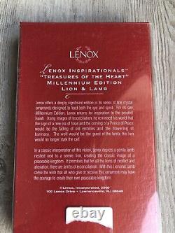 Lenox Millennium Edition 2000 Lion & Lamb Cristal Ornement Set 16 Piece