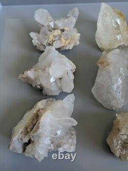 Lot En Vrac (9 Pièces) Amas De Quartz Himalayen Crystal Natural (2,7 Kg)