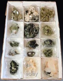 Lot de 15 pièces ! Quartz avec épidote de la province de Hakkri, Turquie