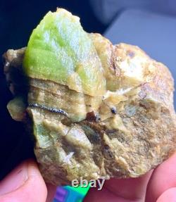 Lot de 15 spécimens de cristaux de péridot vert naturel provenant du Pakistan