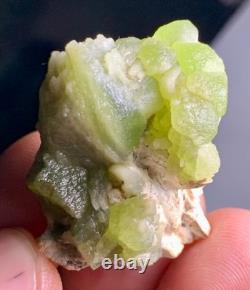 Lot de 15 spécimens de cristaux de péridot vert naturel provenant du Pakistan