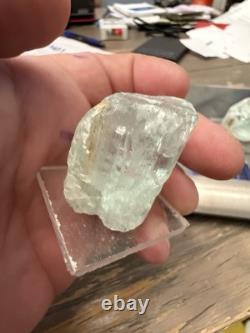 Lot de 3 spécimens de cristaux d'aigue-marine