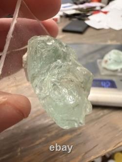 Lot de 3 spécimens de cristaux d'aigue-marine