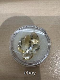 Lot de 4 facettes en citrine #21