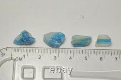 Lot de 4 pièces de cristal d'euclase (20 ct)