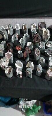 Lot de 60 pièces de cristaux de géode de scolécite, cristal/minéral naturel