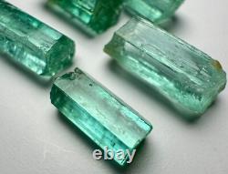 Lot de Cristaux Émeraude Verts Panjshir Top @AFG. 5 Pièces 8,8 Carats