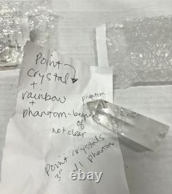 Lot de Cristaux Mixtes 9 Pièces Quartz Fumé Apophyllite Stilbite Point Fantôme Crys