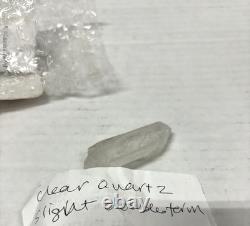 Lot de Cristaux Mixtes 9 Pièces Quartz Fumé Apophyllite Stilbite Point Fantôme Crys