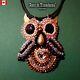 Lucky Charme Amulette Femme Collier Wicca Talisman Hibou Pendentif Cristal Strass