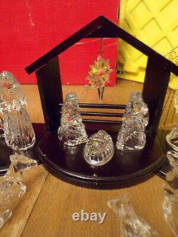 Maison de la princesse Allemagne 24% cristal de plomb 13 pièces Nativité, 3 pièces crèche ensemble stable