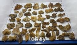 Meilleures pièces de cristaux de quartz jaune en fer, 58 pièces