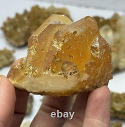 Meilleures pièces de cristaux de quartz jaune en fer, 58 pièces