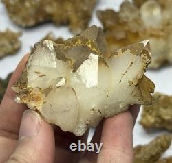Meilleures pièces de cristaux de quartz jaune en fer, 58 pièces