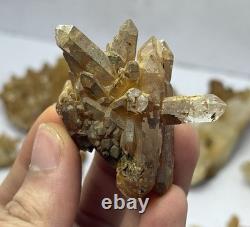 Meilleures pièces de cristaux de quartz jaune en fer, 58 pièces