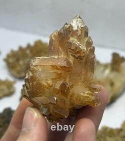 Meilleures pièces de cristaux de quartz jaune en fer, 58 pièces