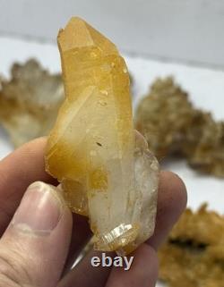 Meilleures pièces de cristaux de quartz jaune en fer, 58 pièces