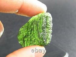 Moldavite Tektite Pièce Crue De La République Tchèque 1,2 8,91 Grams