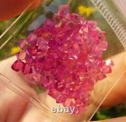 Myanmar Mansin Spinelle Clean Rugueux Cristal Bipyramidales Rose Vif 20ct 92piece