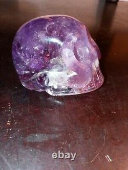 Natural Amethyst Crystal 4.00 Crâne 1 Lb 12 Oz Magnifique Pièce