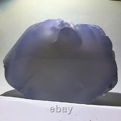 Natural Blue Chalcedony Crystal Rough Polished Station Pièce Turquie 619gs230