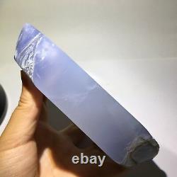 Natural Blue Chalcedony Crystal Rough Polished Station Pièce Turquie 619gs230