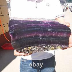 Natural Rainbow Fluorite Crystal Slab Quartz Piece Healing Specimen Stone 5.48lb