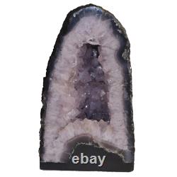 Naturel Amethyst Cristal Avec La Cathédrale Face Polie Affichage Piece 21,8 Lbs