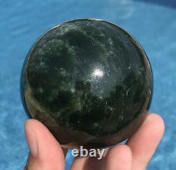 Nephrite Green Jade Sphere Withstand Reiki Mediation Luck Piece 65mm 1 Pound